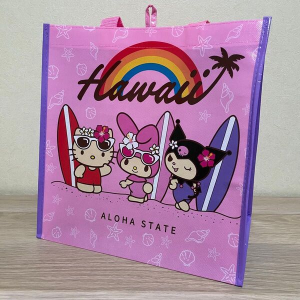 【Hawaii限定】日焼けキティー マイメロ クロミ ABCストア ショッピングバッグ エコバッグ トートバッグ
