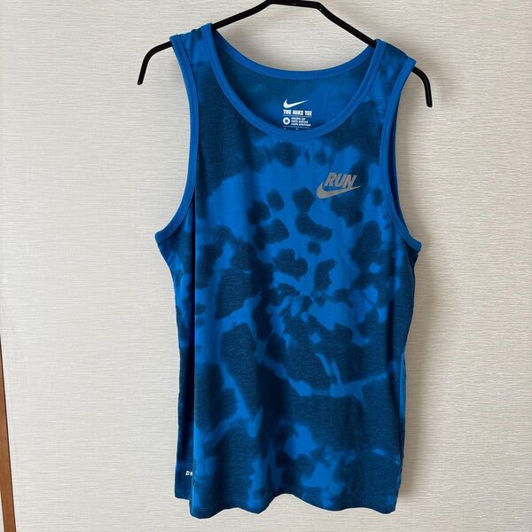 NIKE ランニングタンクトップ ブルー系 M