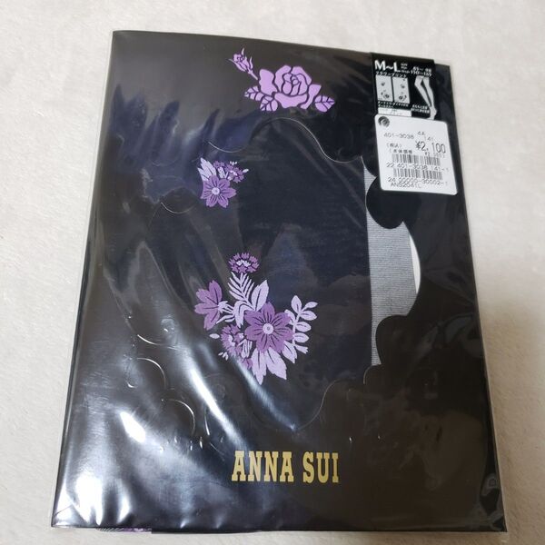 ANNASUI 花柄ストッキング M-L アナスイ 新品 5C65 パンスト タイツ パンティストッキング