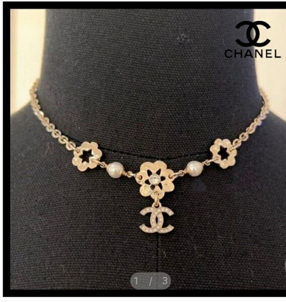 シャネル 2025 CHANEL フラワーパール CCロゴ ネックレス ゴールド アクセサリー 金 クルーズコレクション