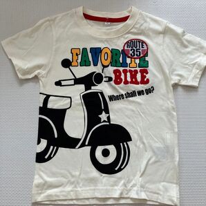 新品 120 バイク Tシャツ アイボリー