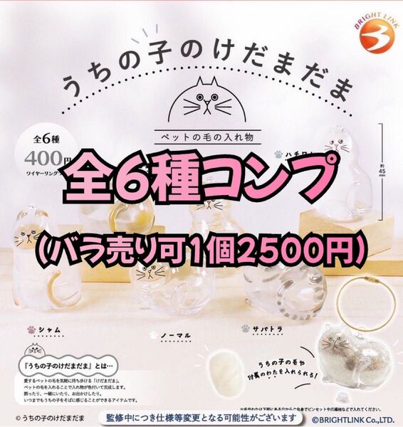 うちの子のけだまだま 全6種セット コンプリート