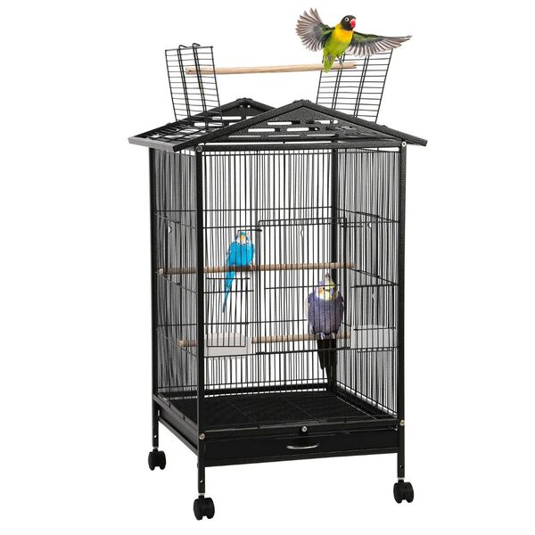 鳥カゴ ゲージ ケージ バードゲージ セキセイインコ オウム 黒