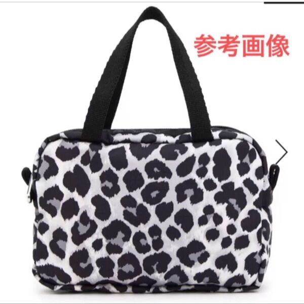 レスポートサック MICRO BAG ニュートラルレオパード グレー コスメポーチ バックインバック