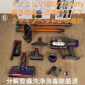 ダイソン⑥V10SV12fluffy 長さの違う2本のストレートパイプ 2タイプヘッドから選択式 交換用フィルター パーツセット