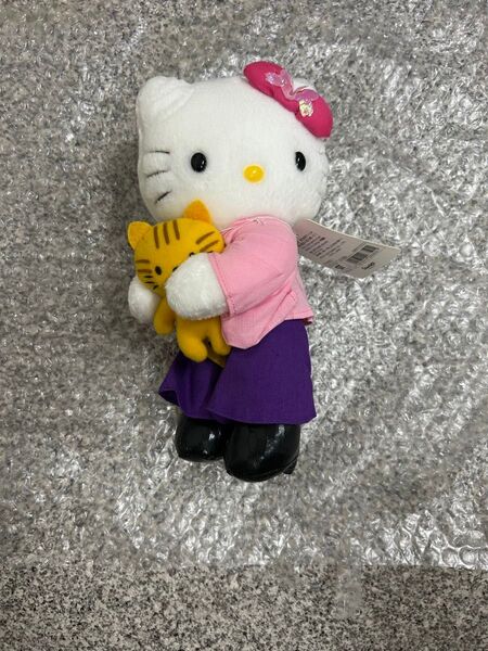 ハローキティのぬいぐるみセット、大と小、レア キティ 道頓堀キティ物語 ぬいぐるみ・ボールチェーンマスコット
