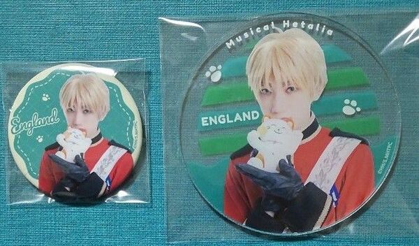 ヘタミュ まねきねこ イギリス アクリルコースター 缶バッジ