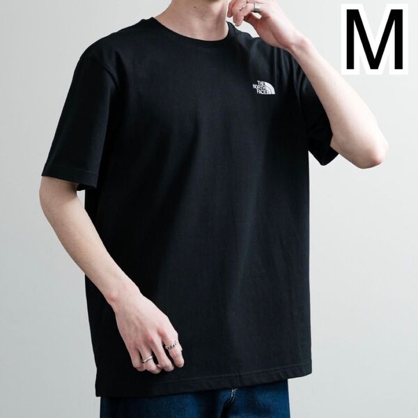M*ブラック 黒*半袖 ベーシックTシャツ*ノースフェイス*韓国限定