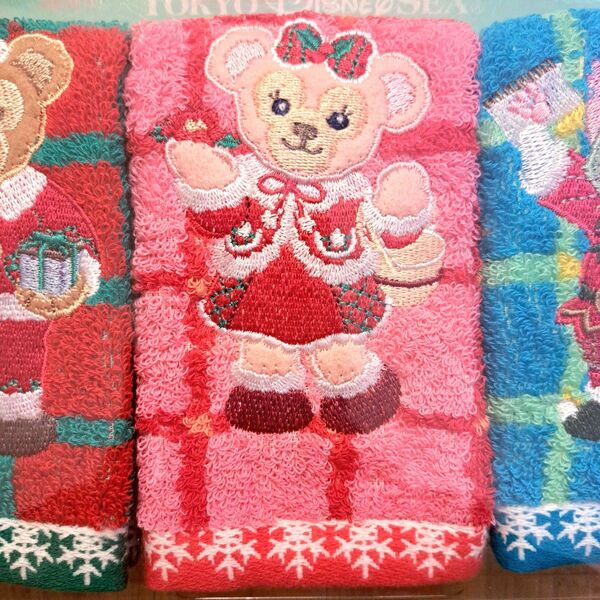 新品 東京ディズニーシー シェリーメイ ミニタオル ハンカチ クリスマス 東京ディズニーリゾート ハンドタオル ウォッシュタオル