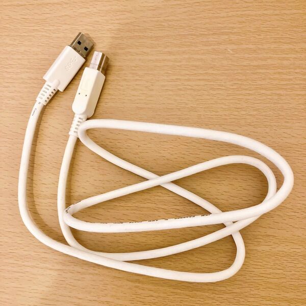 USB3.0ケーブル A-Bタイプ USB3.0ケーブル タイプA オス - タイプBオス 1m ホワイト 白