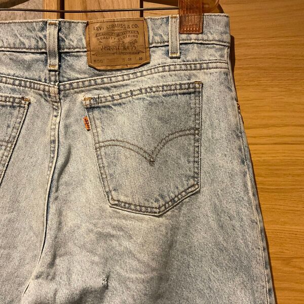 90s LEVI’S 550 オレンジタブ 95年製 裏ボタン刻印933 w36 L32 デニム ジーンズ