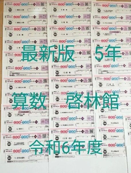 カラーテスト 小5 算数 啓林館 ぶんけい 1年分 2024〜2025 5年 こたえてびき 小学校テスト