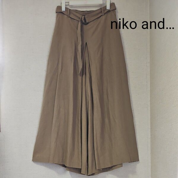 niko and… ニコアンド ガウチョパンツ ブラウン レディース 【L】