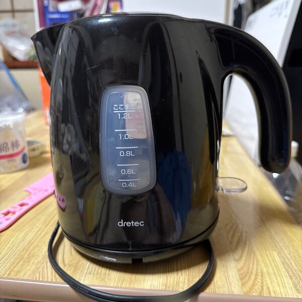 dretc 電気ケトル 1.2L ブラック