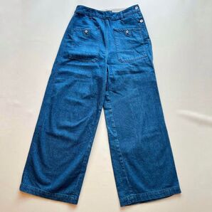 美品 パラスパレス 24年モデル インディゴ デニムパンツ ワイド ポケット デニム ワイド