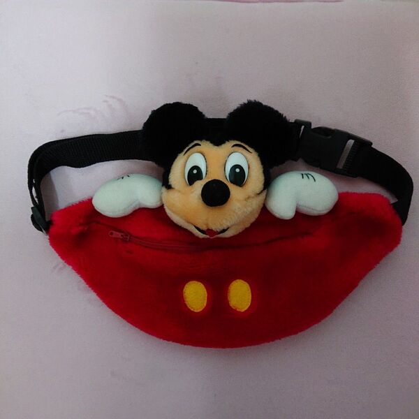 ミッキーマウス ウエストポーチ ぬいぐるみ Disney レトロ ビンテージ