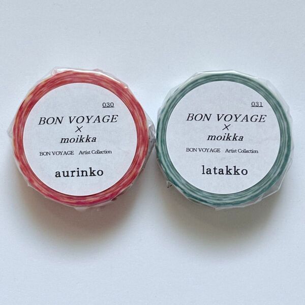 BON VOYAGE × moikka マスキングテープ カモ井 aurinko & latakko 2点セット 北欧柄