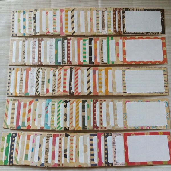 メッセージカード#1840☆100枚 クラフト素材 コメントカード