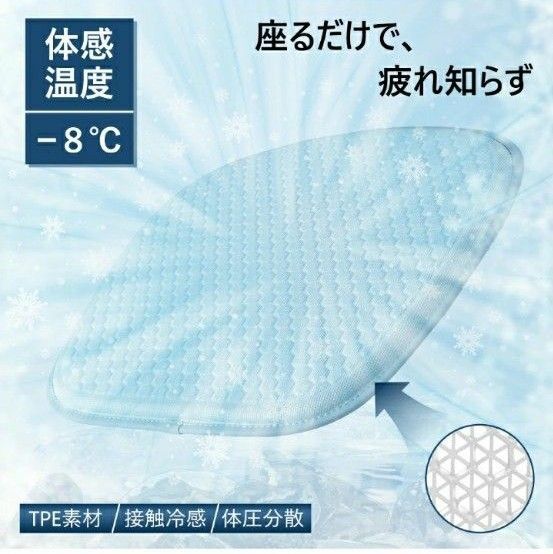 ゲルクッション ジェルクッション 接触冷感 ハニカム構造 座布団 カバー付き