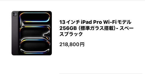 Apple(アップル)モデル名 iPad Proメモリストレージ容量 256 GB13インチ★超備品★3点セット★
