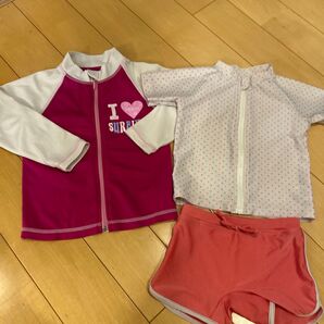 サイズ95上下水着セット おまけラッシュガードセット