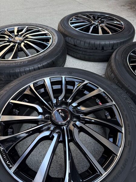 WEDSレオニスVT 15インチ 5.5J +43 4穴 PCD100 PBMC タイヤホイールセット中古美品