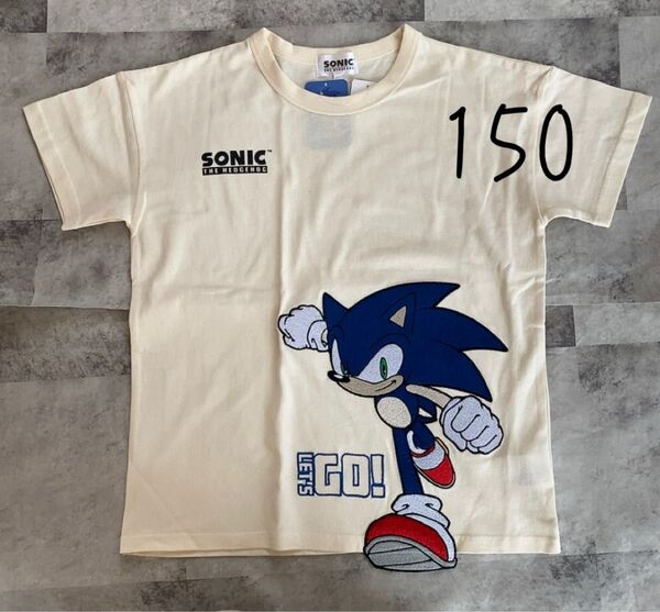 SONIC ソニック 半袖 tシャツ ホワイト 男の子 子供服 150 ゲームキャラクター 子供服