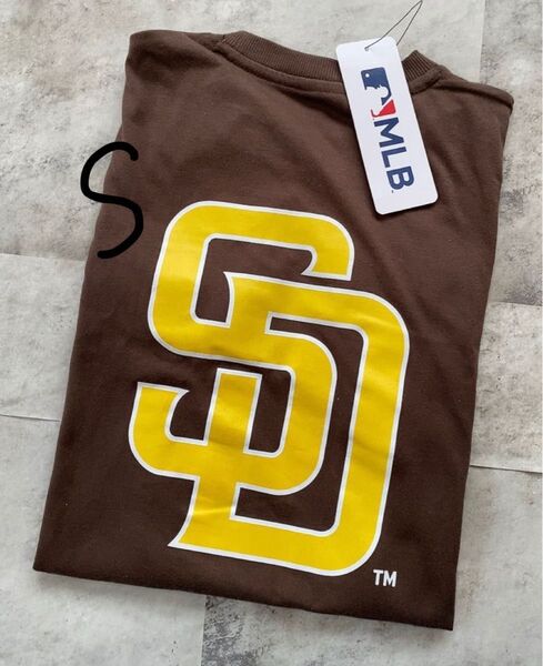 訳あり価格 MLB パドレス バックプリント 刺繍 半袖 tシャツ メンズ S