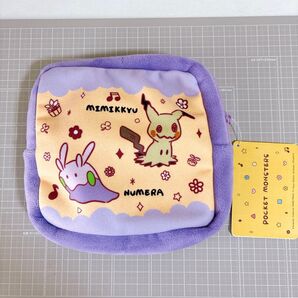 新品 ミミッキュ ヌメラ フリース スクエア ポーチ パープル ポケットモンスター pocket monster pokemon