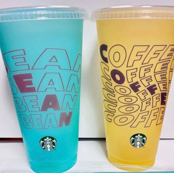 スタバ ミステリーカラーチェンジングリユーザブルカップ710ml 2色セット