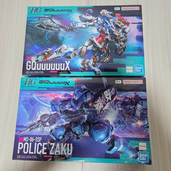 HG 1/144 GQuuuuuuX(ジークアクス) + 軍警ザク +デカール ガンプラ