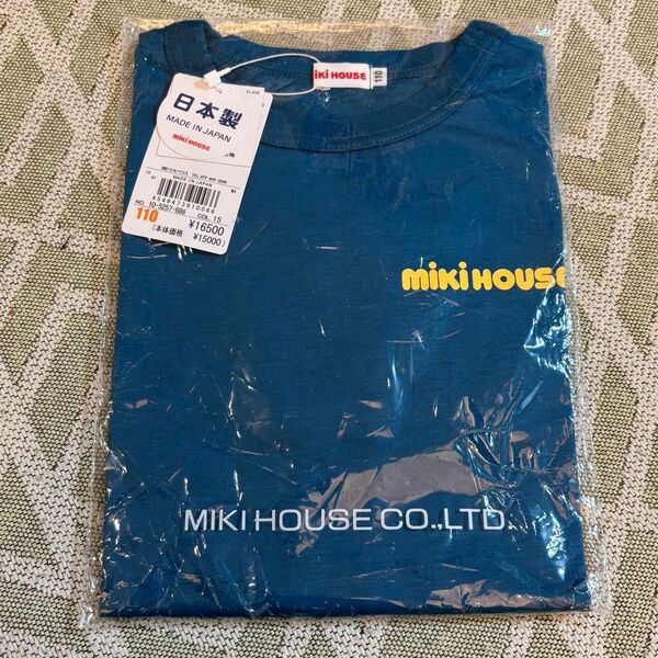 ミキハウス ネイビー ブルーグリーン Tシャツ 110 青