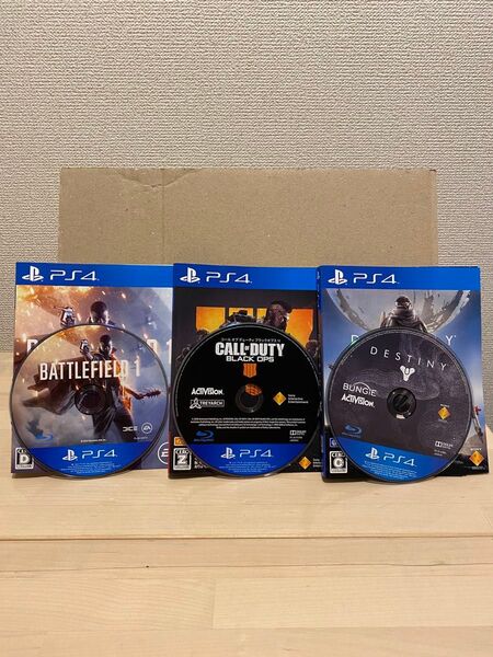PS4 バトルフィールド1、コールオブデューティ4、ディスティニー セット