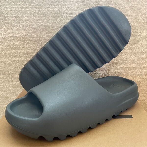 新品 アディダス イージー スライド スレートマリン 28.5 adidas YEEZY SLIDE Slate Marine