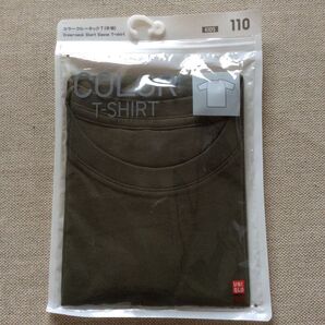 ユニクロ クルーネックTシャツ 110 カーキ 未使用