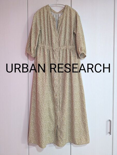 URBAN RESEARCH 小花柄 七分袖 ワンピース