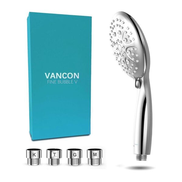 ホワイト VANCON シャワーヘッド 0.001mm マイクロナノバブル 節水 塩素除去 シャワーヘッド 高洗浄力マッサージ