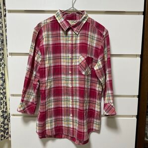 ジャーナルスタンダード チェックシャツ レッド七分袖