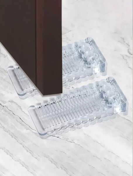 ドアストッパー (透明タイプ/プラスチック製) 引き戸 開き戸 ドア