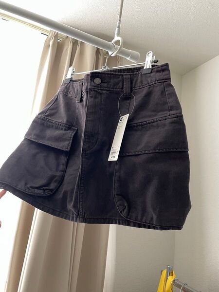 GU カーゴミニスカート ダークグレー