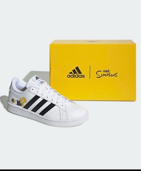 adidas シンプソンズ コラボ グランド コート スニーカー 25cm