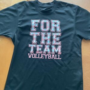 X-TEAM SPORTS バレーボール プリントTシャツ 半袖 ブラック サイズ150