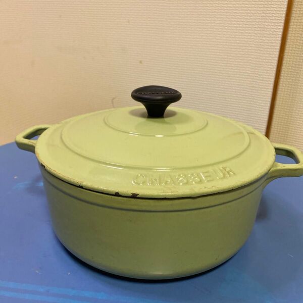 Chasseur 両手鍋 ライトグリーン 約22cmフランス製 CHASSEUR
