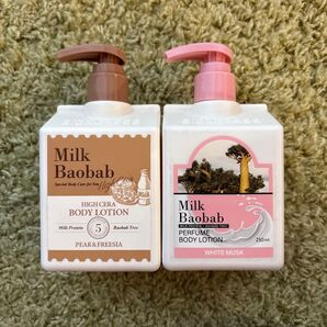 Milk Baobab ボディローション ペアー&フリージア・ホワイトムスク 2点セット