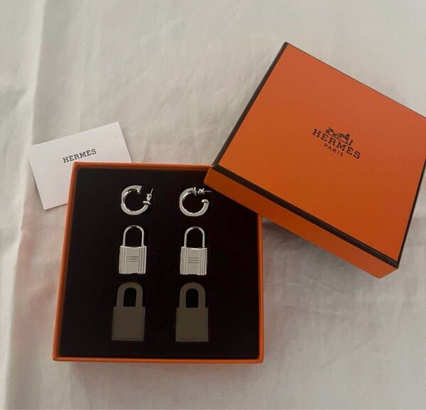 7月末までSALE早い者勝ち HERMES オーケリー ピアス シルバー カデナ エルメス