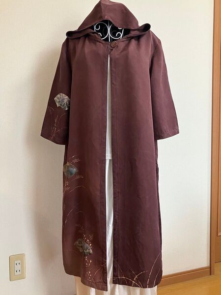 古着着物リメイク 正絹 ハンドメイド 古着 着物パーカー