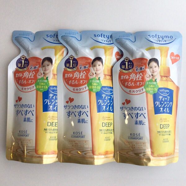 【3個】KOSE コーセー ソフティモ ディープ クレンジングオイル 詰替 200ml