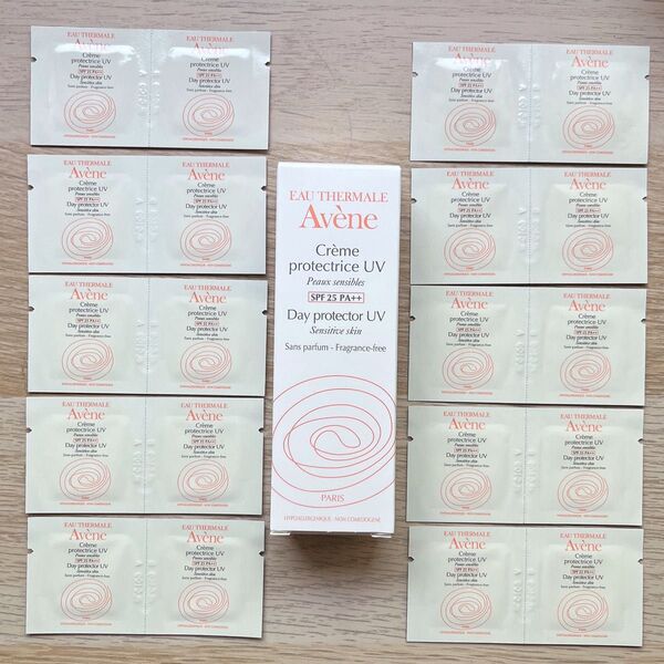アベンヌ デイプロテクター UV 40g 日中用クリーム 敏感肌用 新品 未使用 サンプル20包付き SPF25 PA++