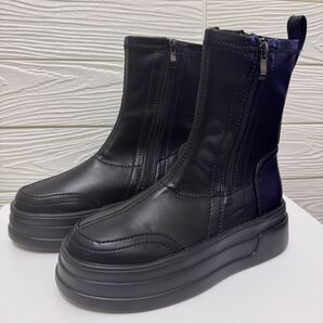 YOSUKE ヨースケ 厚底ショートブーツ ブラック 24.5cm