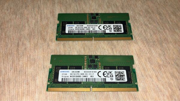 DDR5 SODIMM 8GB ×2枚(計16GB)SAMSUNG PC5-5600B M425R1GB4BB0-CWM